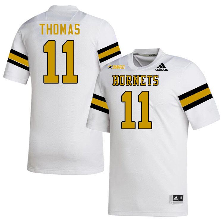 Alabama State Hornets #11 Treqwan Thomas College Football Jerseys Stitched-White